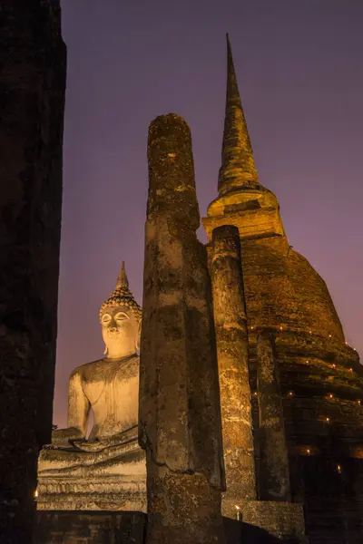 ASIA THAILAND SUKHOTHAI WAT SA SI TEMPLE — Stock Photo, Image