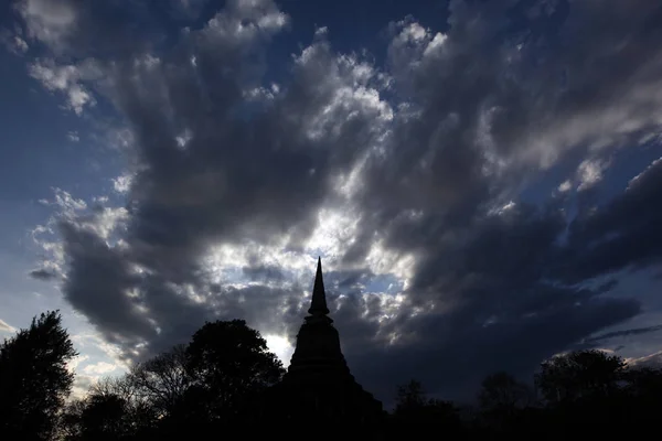 Asya Tayland Sukhothai Temple Wat Chang Lom — Stok fotoğraf