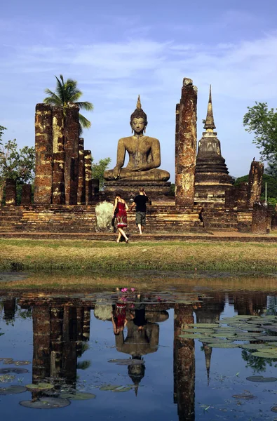 Ásia Tailândia Sukhothai templo Mahathat — Fotografia de Stock