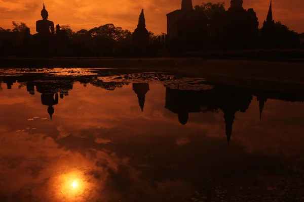 ASIA THAILAND SUKHOTHAI TEMPLE MAHATHAT — Stock Photo, Image