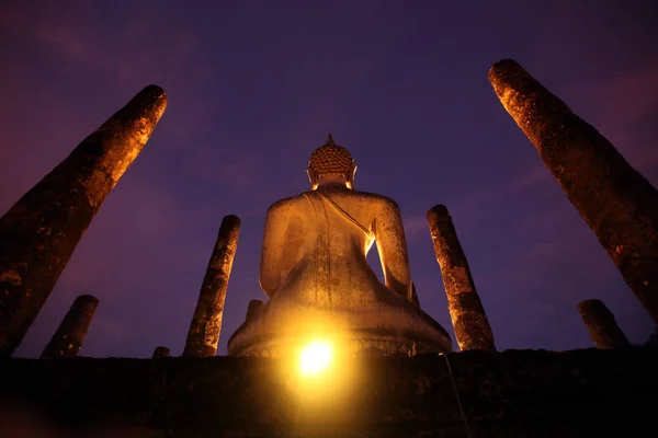 アジア タイ スコータイ 寺院 ワット Sa Si — ストック写真