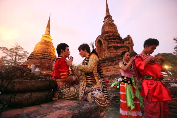亚洲 泰国 苏霍泰寺寺萨西传统 — 图库照片