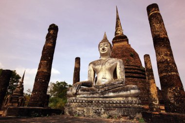 Asya Tayland Sukhothai Tapınağı Stupa