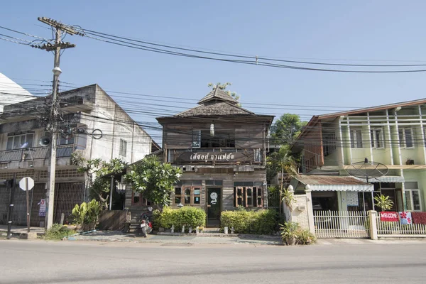 THAILAND PHRAE CASA DE MADERA — Foto de Stock