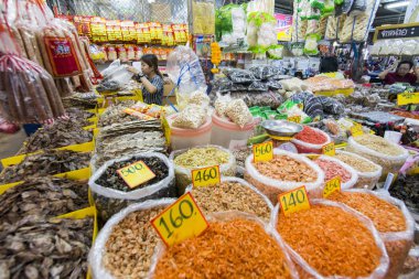 Tayland Phrae gıda pazarı