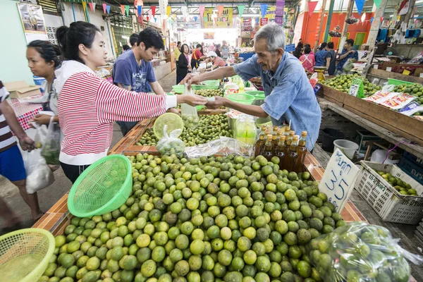 Thailand Phrae Lebensmittelmarkt Orange — Stockfoto