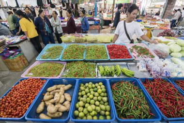 Tayland Phrae Food Market Sebze