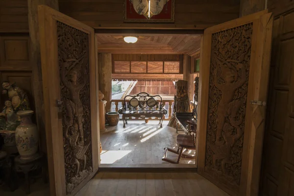 Thailand Phrae Wood House Baantep Museum — Stockfoto