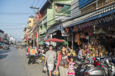 Tayland Phrae şehir merkezi yolu