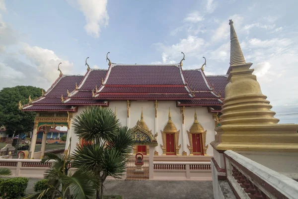 Tailândia Chanthaburi Waterfront Wat bot — Fotografia de Stock