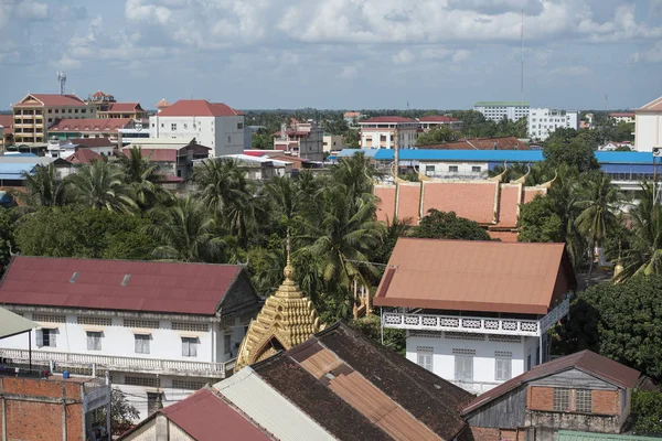 Kambodzsa Battambang város nézet — Stock Fotó
