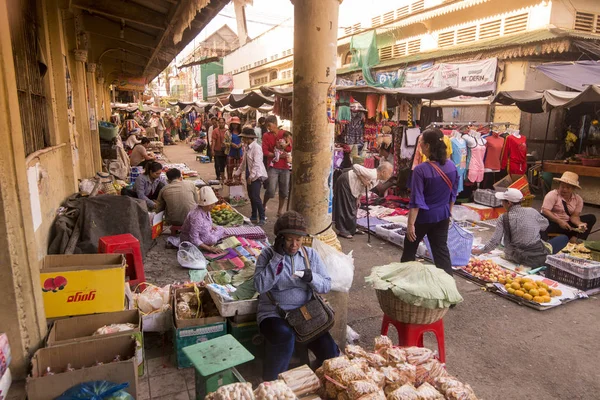 CAMBODIA BATTAMBANG MARKET PSAR THMEI — Stock Photo, Image