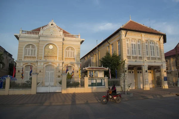 Камбоджа Баттамбанг колоніальні будівлі — стокове фото