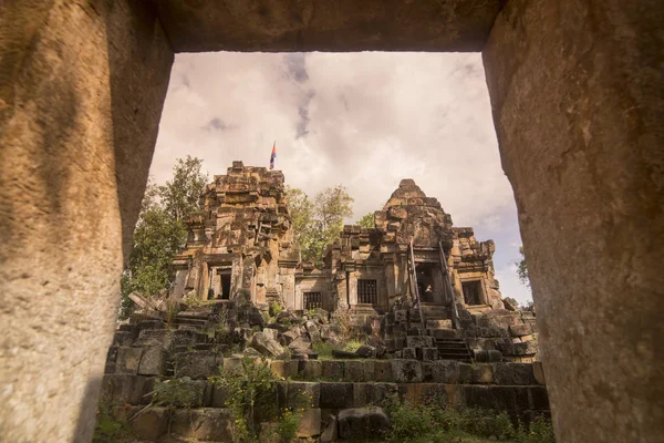 Kambodža Battambang Wat ek Phnomtemple — Stock fotografie