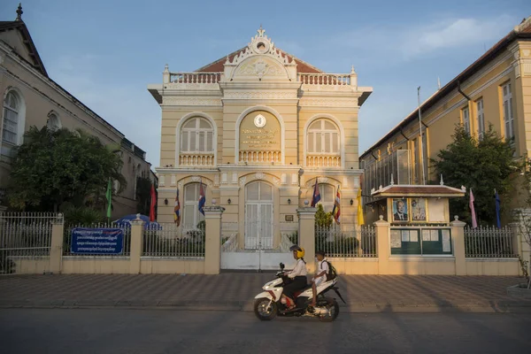 Kambodža Battambang koloniální budovy Royalty Free Stock Obrázky