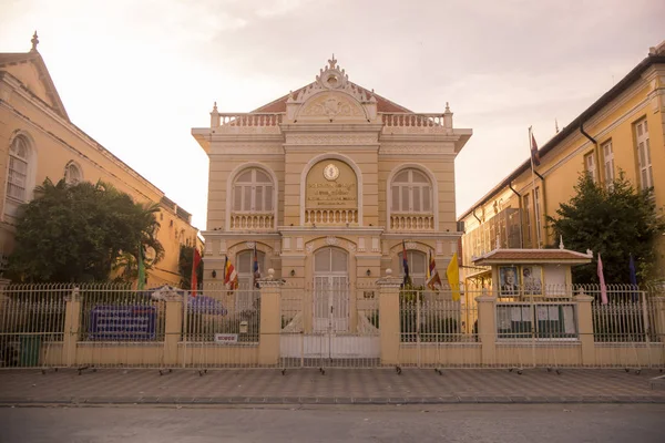 Kambodža Battambang koloniální budovy Stock Obrázky