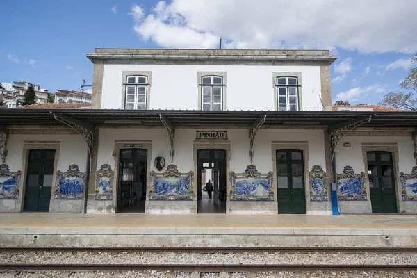 Europa Portugalia Douro Pinhao stacja kolejowa — Zdjęcie stockowe