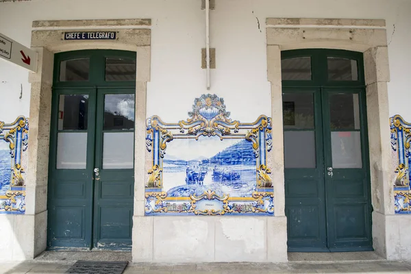 EUROPE PORTUGAL DOURO PINHAO RAILWAY STATION — Stock Photo, Image