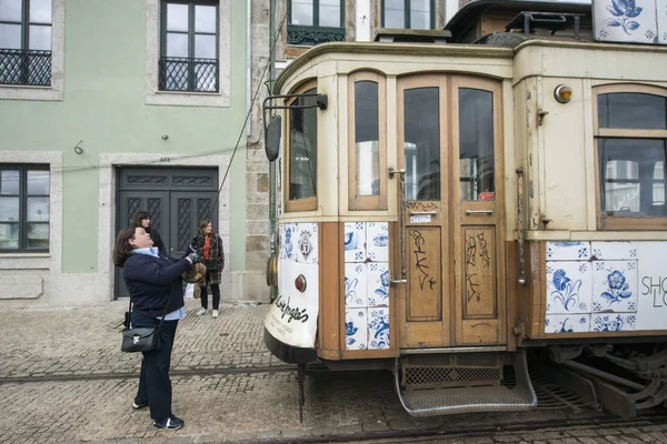 EUROPA PORTUGAL PORTO FUNICULAR TREN — Foto de Stock