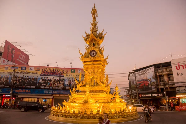 Torre Del Reloj Ciudad Chiang Rai Norte Tailandia Tailandia Chiang —  Fotos de Stock