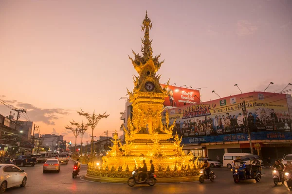 Wieża Zegarowa Mieście Chiang Rai Północnej Tajlandii Tajlandia Chiang Rai — Zdjęcie stockowe