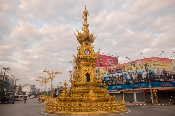 Klokkentoren Stad Chiang Rai Noord Thailand Thailand Chiang Rai November — Stockfoto