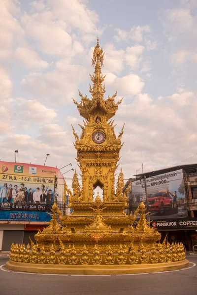 Torre Relógio Cidade Chiang Rai Norte Tailândia Tailândia Chiang Rai — Fotografia de Stock