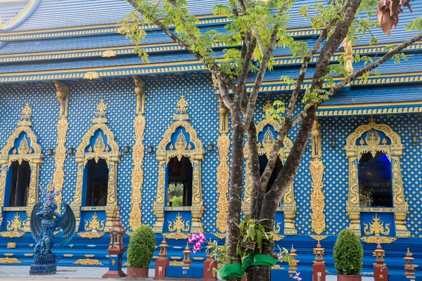 Temple Bleu Wat Rong Suea Ten Dans Ville Chiang Rai — Photo