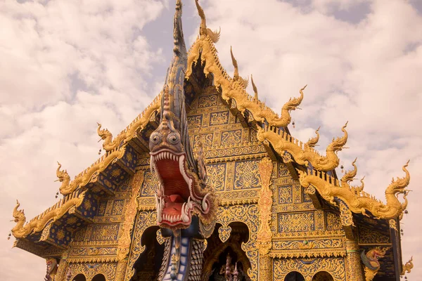 Templo Azul Wat Rong Suea Dez Cidade Chiang Rai Norte — Fotografia de Stock