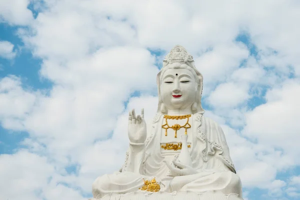 Velký Buddha Wat Huay Pla Kang Městě Chiang Rai Severním — Stock fotografie
