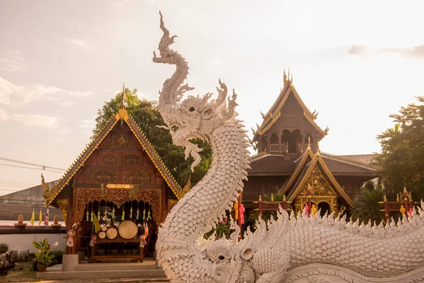 Wat Phra Non Wat Chetawan Cidade Chiang Rai Norte Tailândia — Fotografia de Stock