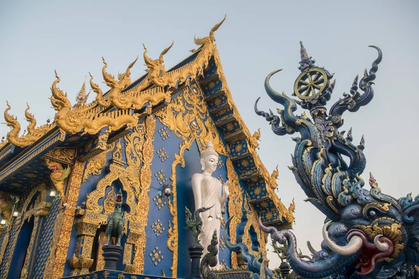 Templo Azul Wat Rong Suea Ten Ciudad Chiang Rai Norte — Foto de Stock