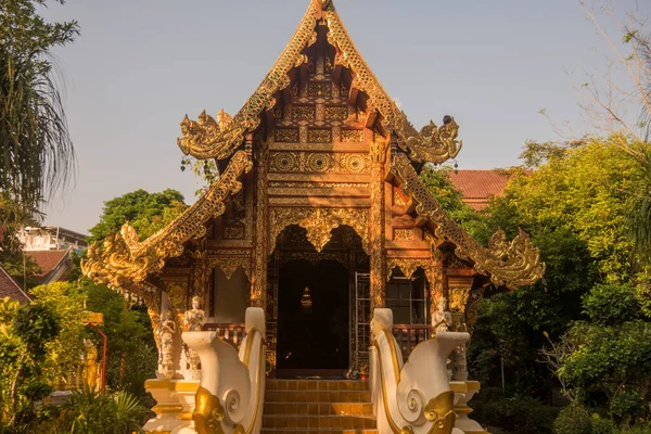 Wat Phra Singh Templom Chiang Rai Városában Észak Thaiföldön Thaiföld — Stock Fotó