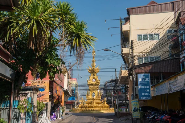 Torre Relógio Cidade Chiang Rai Norte Tailândia Tailândia Chiang Rai — Fotografia de Stock