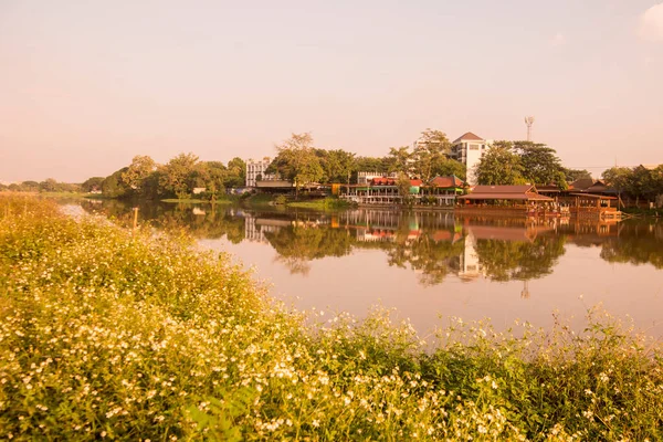 Paisaje Río Mae Nam Kok Ciudad Chiang Rai Norte Tailandia — Foto de Stock