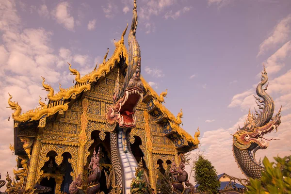 Kuzey Tayland Daki Chiang Rai Şehrindeki Mavi Tapınak Veya Wat — Stok fotoğraf