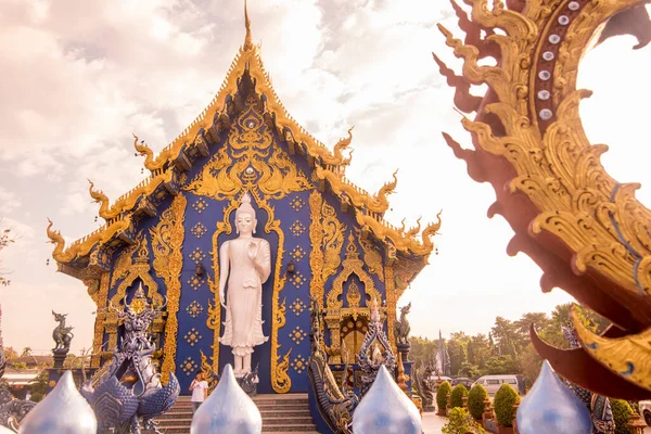 Kuzey Tayland Daki Chiang Rai Şehrindeki Mavi Tapınak Veya Wat — Stok fotoğraf