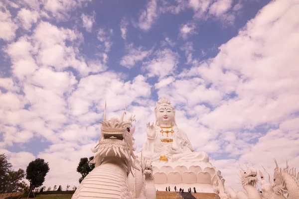 Grande Buda Wat Huay Pla Kang Cidade Chiang Rai Norte — Fotografia de Stock