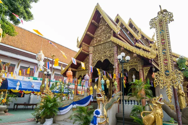 Templo Wat Klang Wiang Cidade Chiang Rai Norte Tailândia Tailândia — Fotografia de Stock