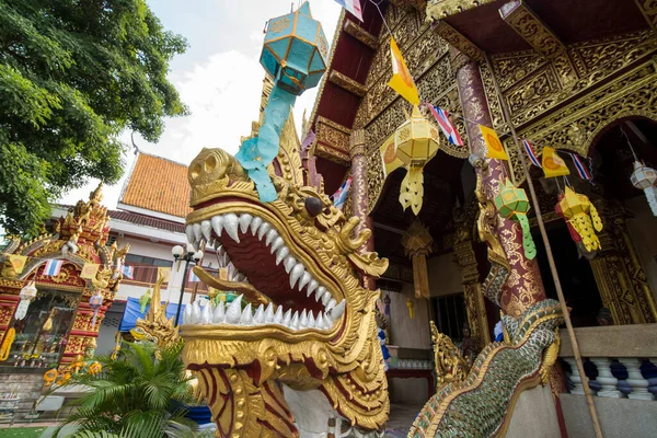 Chrám Wat Klang Wiang Městě Chiang Rai Severním Thajsku Thajsko — Stock fotografie