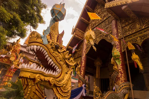 Świątynia Wat Klang Wiang Mieście Chiang Rai Północnej Tajlandii Tajlandia — Zdjęcie stockowe
