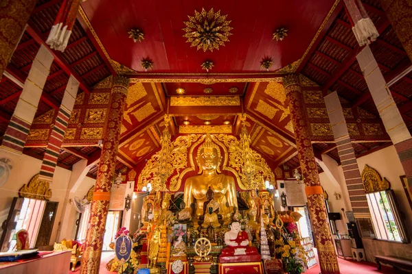 タイ北部のチェンライ市にあるワット クラン ワン寺院 チェンライ 2019年11月 — ストック写真