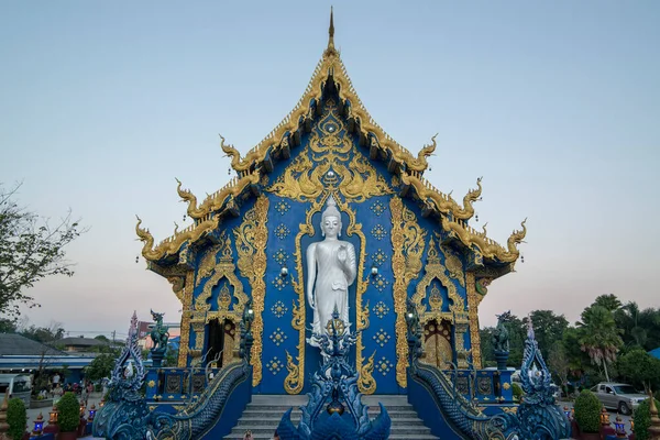 Templo Azul Wat Rong Suea Dez Cidade Chiang Rai Norte — Fotografia de Stock