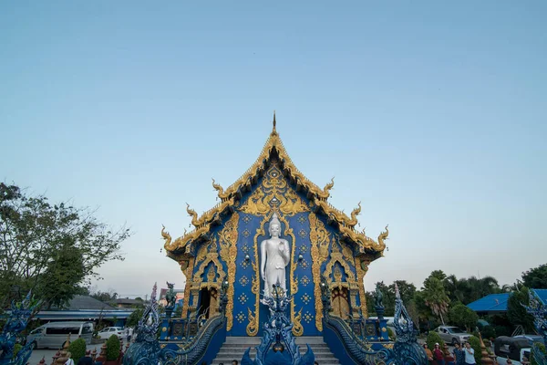 Kuzey Tayland Daki Chiang Rai Şehrindeki Mavi Tapınak Veya Wat — Stok fotoğraf