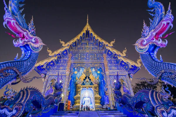 Kuzey Tayland Daki Chiang Rai Şehrindeki Mavi Tapınak Veya Wat — Stok fotoğraf