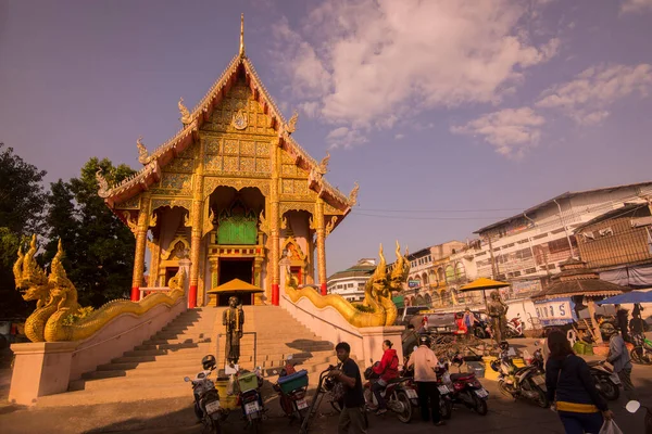 Wat Jet Yot Temple Központi Piacon Chiang Rai Városában Észak — Stock Fotó