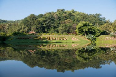 Kuzey Tayland 'daki Chiang Rai şehrinin altın üçgenindeki Sop Ruak kasabasındaki Afyon Müzesi veya Afyon Salonu. Tayland, Chiang Sean, Kasım 2019