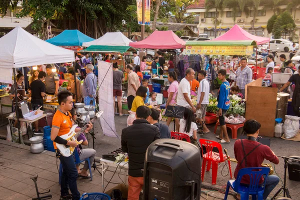 Satuday Night Market Mekong River Town Chiang Saen North City — Stock Photo, Image