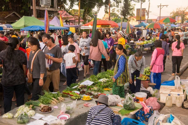 Mercado Nocturno Satuday Río Mekong Ciudad Chiang Saen Norte Ciudad —  Fotos de Stock