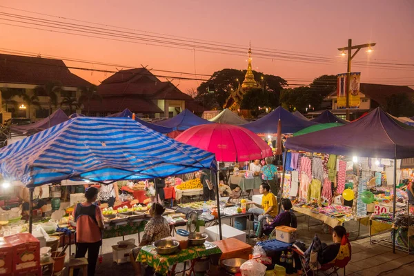 Satuday Night Market Mekong River Town Chiang Saen North City — Stock Photo, Image